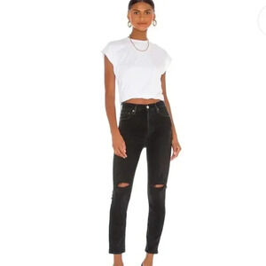 Agolde Size 25 Nico Jeans High Rise Slim Cassette Distressed